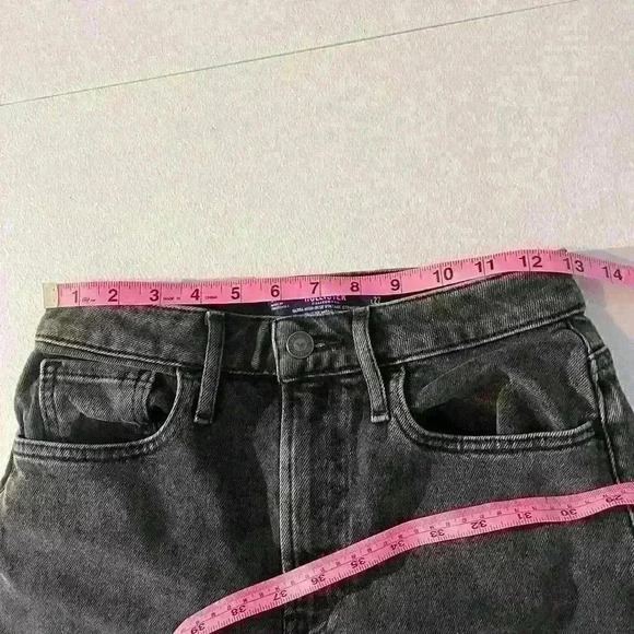 Hollister Womens Ultra High Rise Straight Leg Jeans Black Distressed Zipper 26 3 - Picture 7 of 12